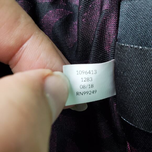 Catherines AnyWear Purple Black Velvet Burnout Open Front Cardigan Size 1X - Picture 6 of 6